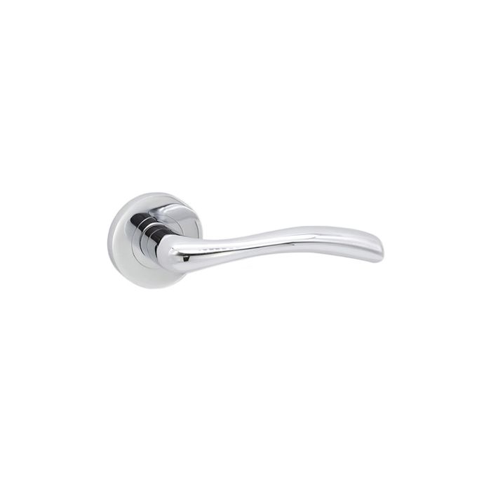 Spira Brass Zofie Lever Door Handle on Rose – Pair