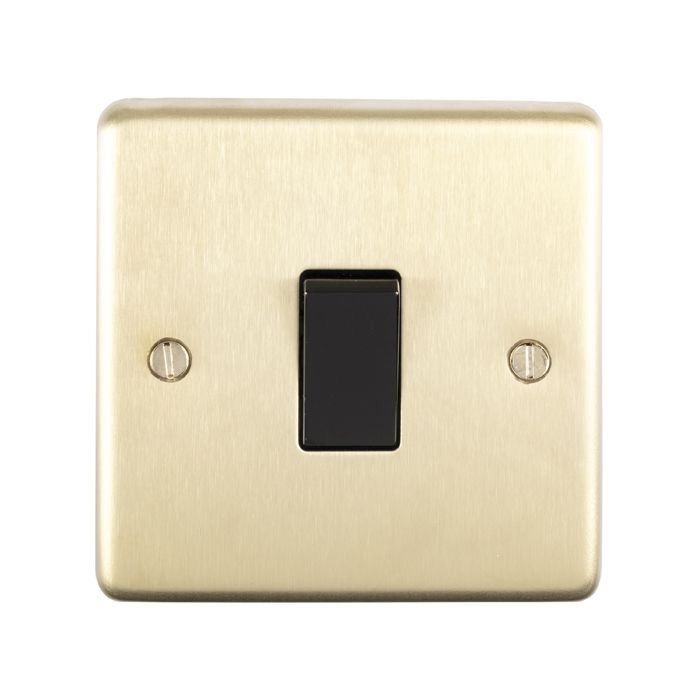 Eurolite - Stainless 1 Gang Switch - Satin Brass