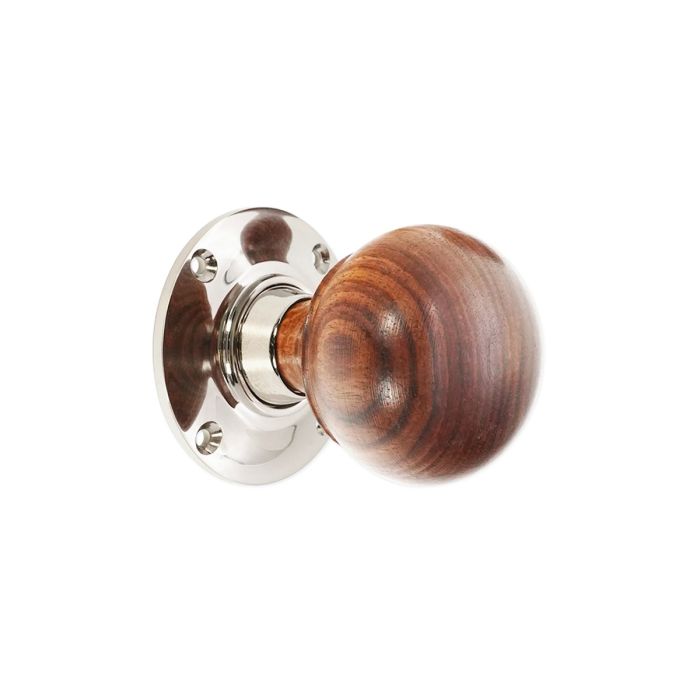 Spira Brass Rosewood Cottage Bun Door Knob Mortice/Rim
