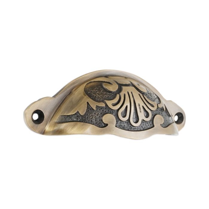 Spira Brass Floral Cup Pull