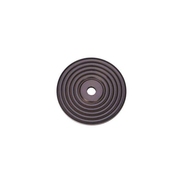 Spira Brass Reeded Round Backplate for Cupboard Knobs