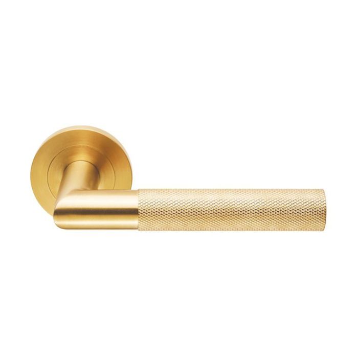 Eurospec Crown Knurled Door Handle on Rose - Pair