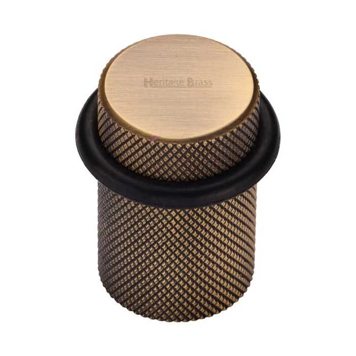 M.Marcus Heritage Brass Round Door Stop Knurled