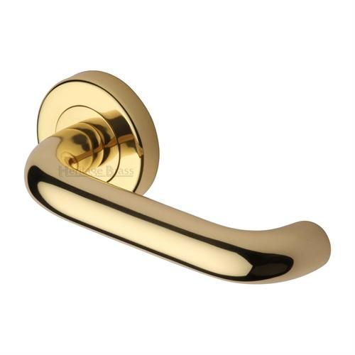 M.Marcus Heritage Brass Harmony Door Handle on Round Rose - Pair