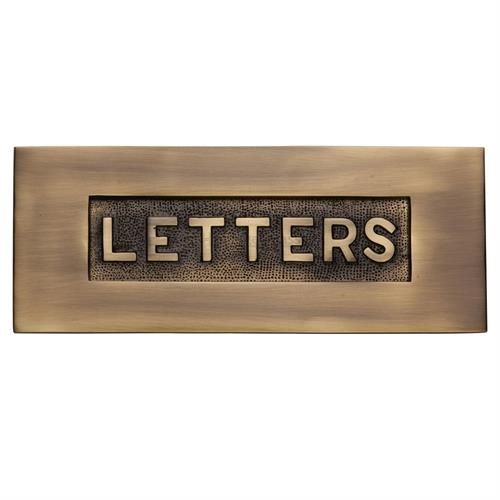 M.Marcus Heritage Brass Embossed 'LETTERS' Letterplate