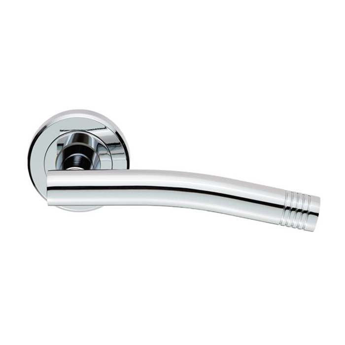 Serozzetta Carolina Door Handle on Rose - Pair