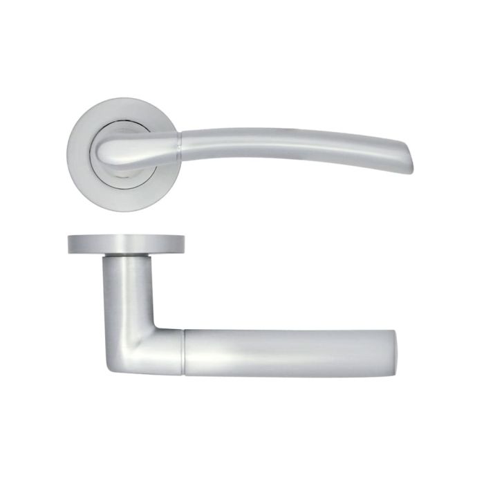 Zoo Hardware Stanza Andorra Door Handle on Rose - Pair