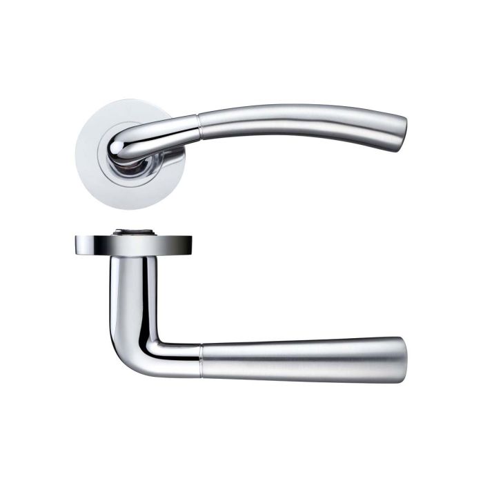 Zoo Hardware Stanza Designer Olympos Door Handle on Rose - Pair